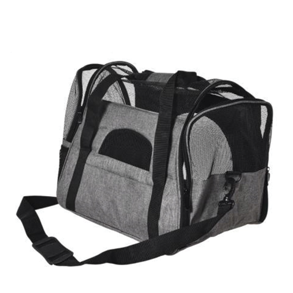 Přepravní taška pro psy a kočky - tmavě šedá