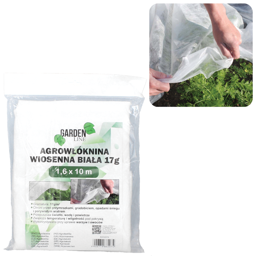 Bílá jarní netkaná textilie