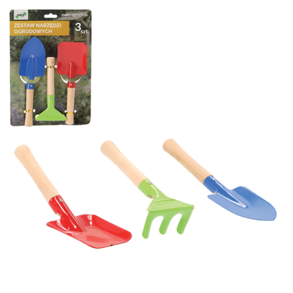 Barevná sada zahradního nářadí