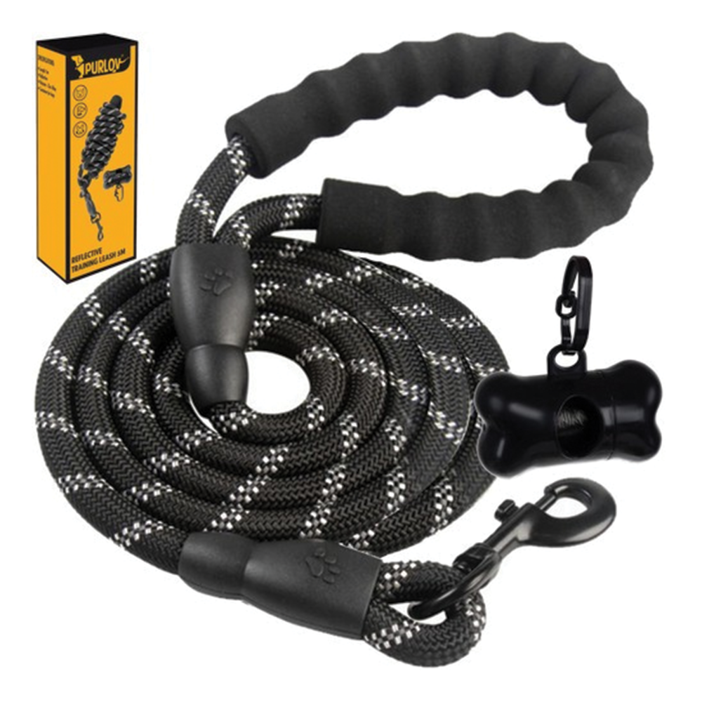 Reflexní výcvikové vodítko, 5m + pouzdro na sáčky