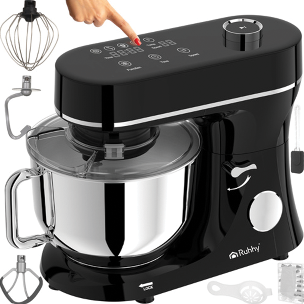 Kuchyňský robot 5,7 l, 2000 W, s funkcí ohřevu, černý