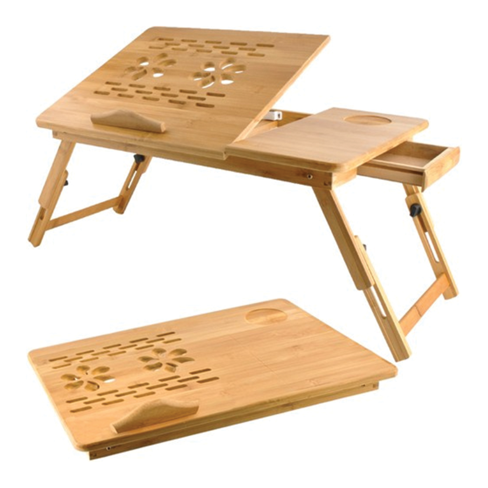 Nastavitelný bambusový stolek na notebook