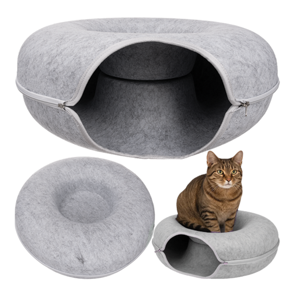 Kočičí tunel ve tvaru "Donutu"