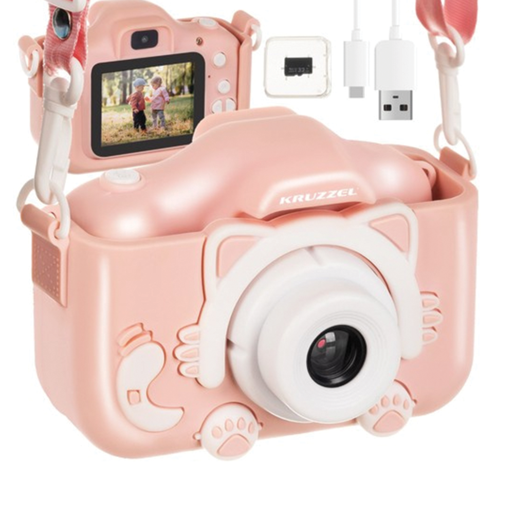 Cat dětský fotoaparát, 32 GB karta, ružový