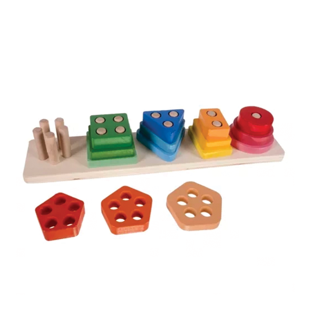 Dřevěná vkládačka pro děti, 16 dílů