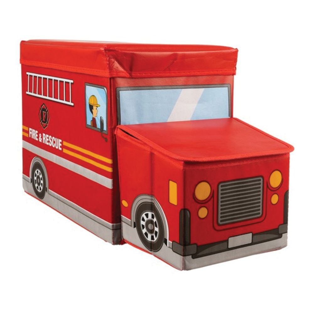 Box na hračky hasičské auto 53 × 26 × 31,5 cm