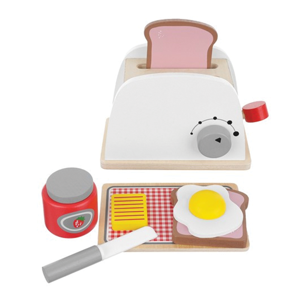 Dřevěný toustovač s příslušenstvím