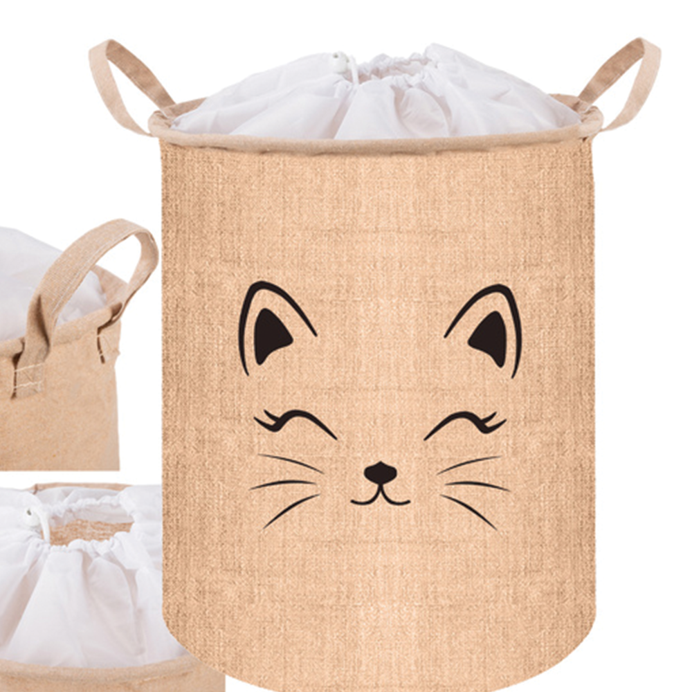 Koš na hračky 35 l s potiskem, béžový