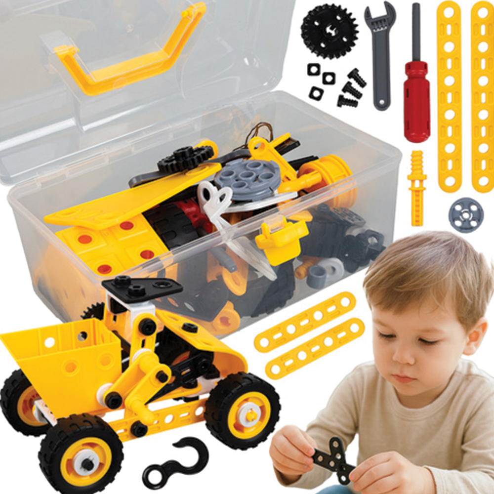 Stavebnice pro děti – 3D Vozidla, 100 ks