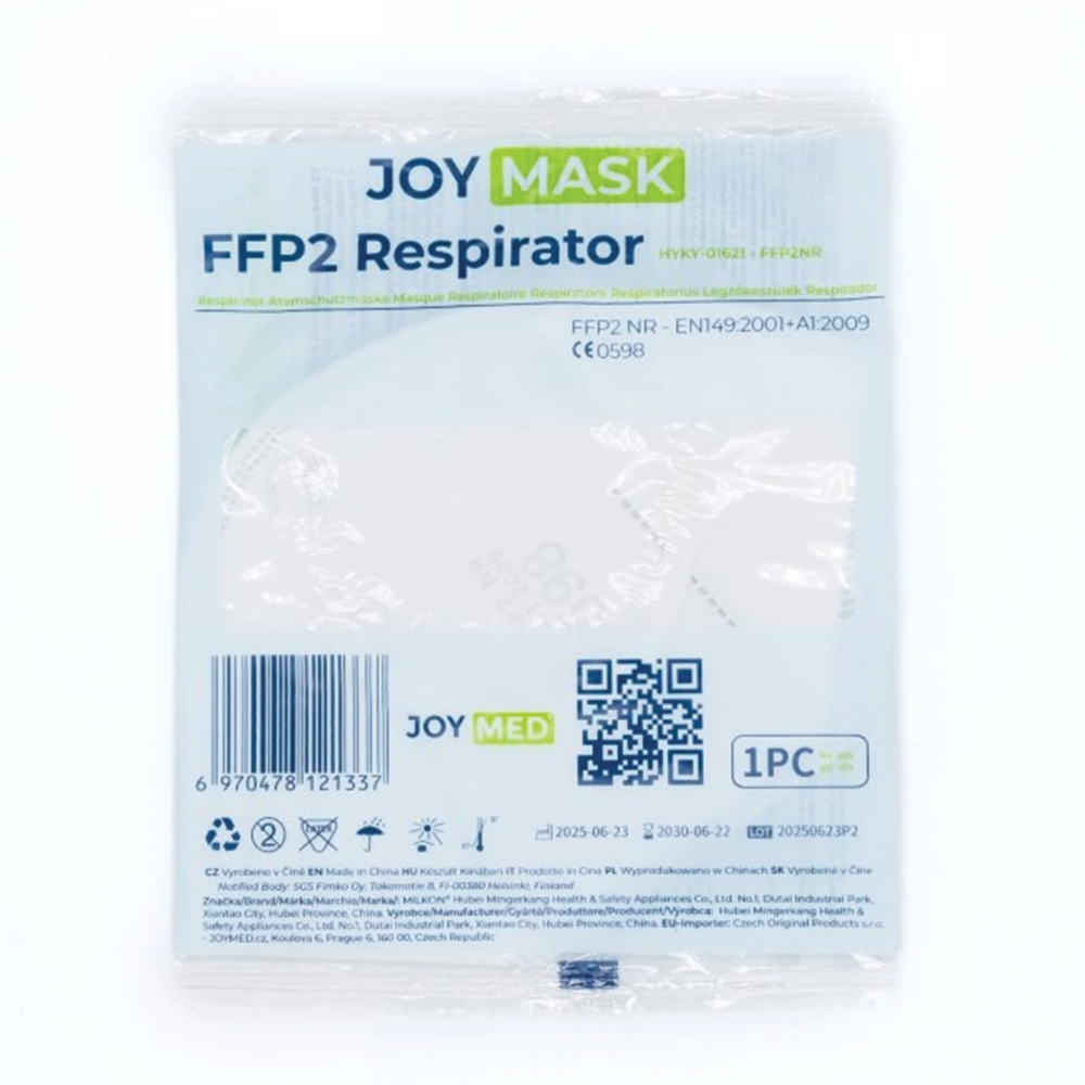 JoyMask - FFP2 respirátor bílý - (sada 5 ks)