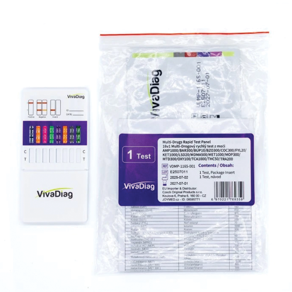 VivaDiag - 16v1 drogový test - 1ks
