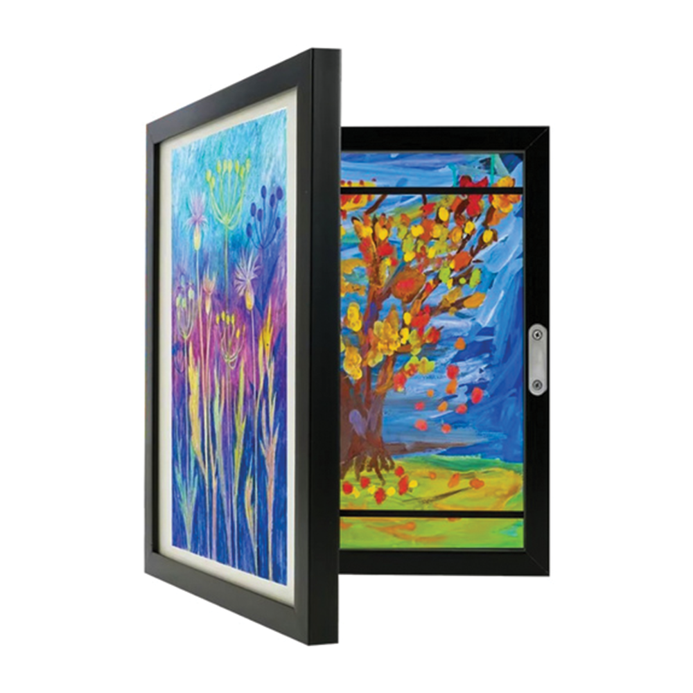 Umělecký fotorámeček 33×24×3 cm, A4, černý