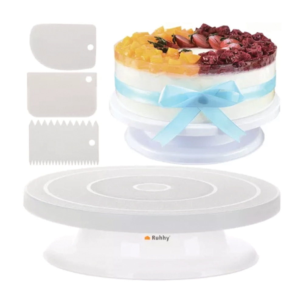 Dortový stojan otočný 28 cm + stěrky 3 ks
