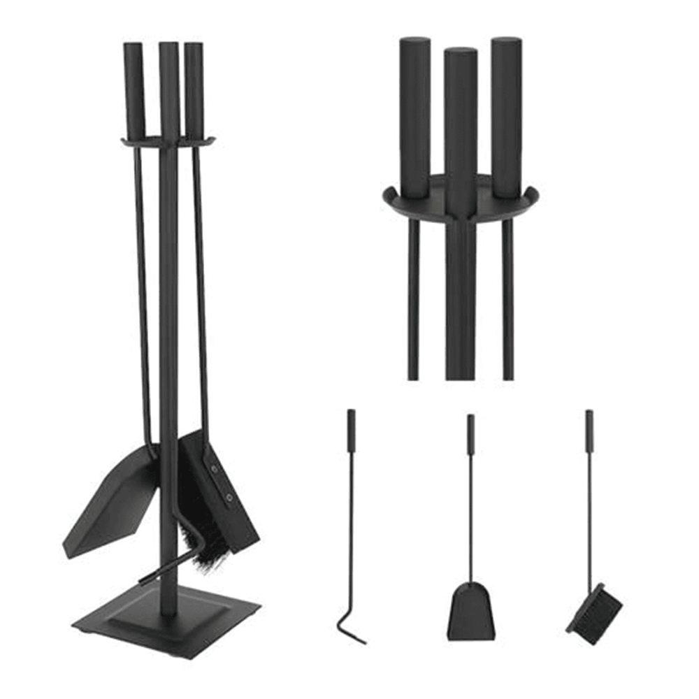 Krbové nářadí – 4dílná sada, černé