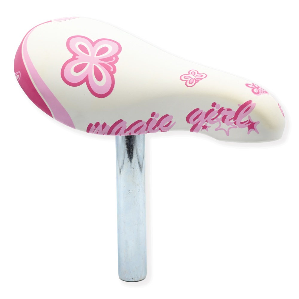 Dětské sedlo na kolo růžové + sedlovka průměr 22 mm