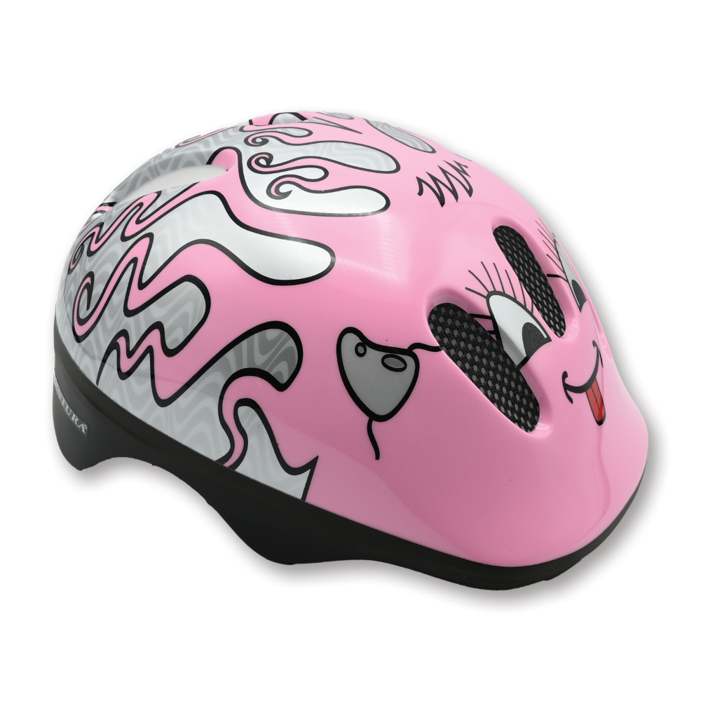 Dětská přilba Curly - růžová, 52 - 56 cm, s kolečkem