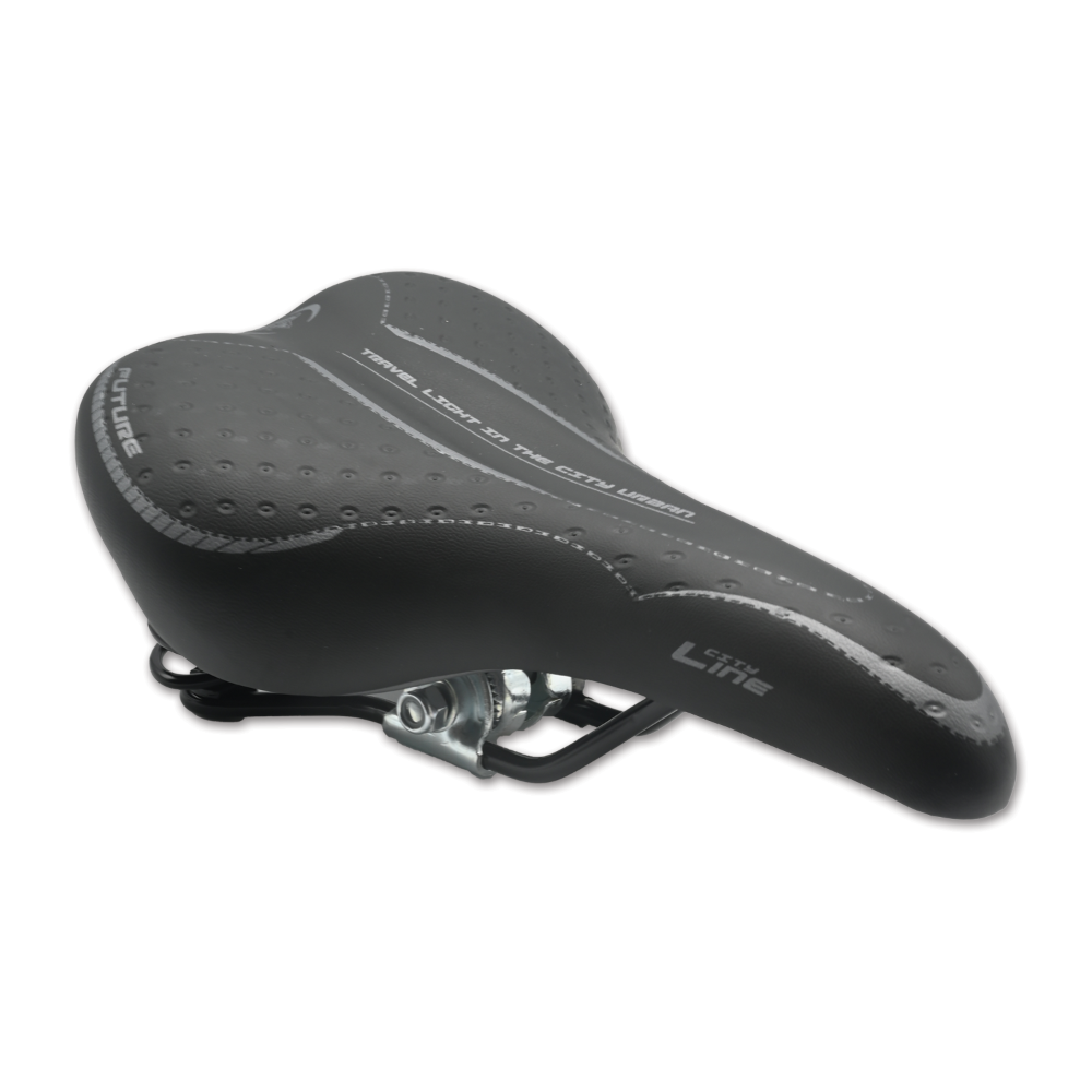 Komfortní pánské sedlo CITY MAN s pružinami – černé