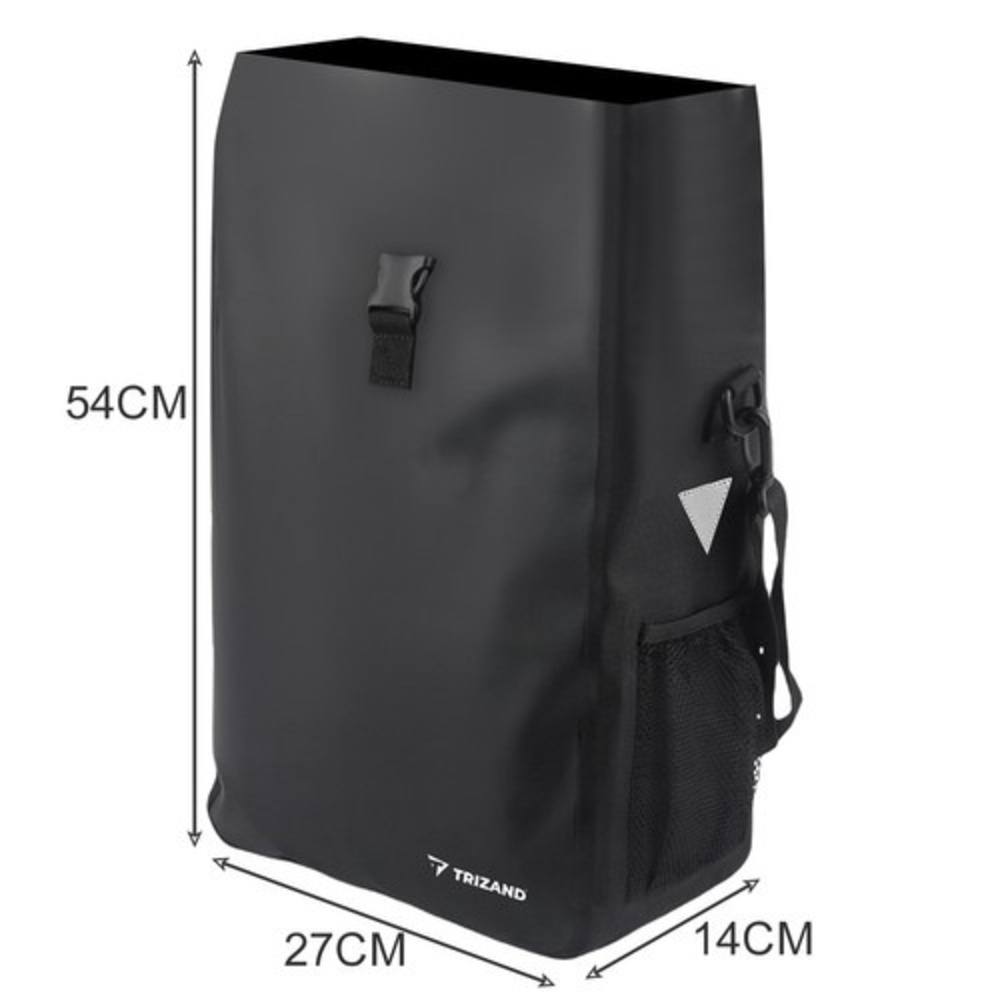 Multifunkční brašna na kolo na zadní nosič - černá