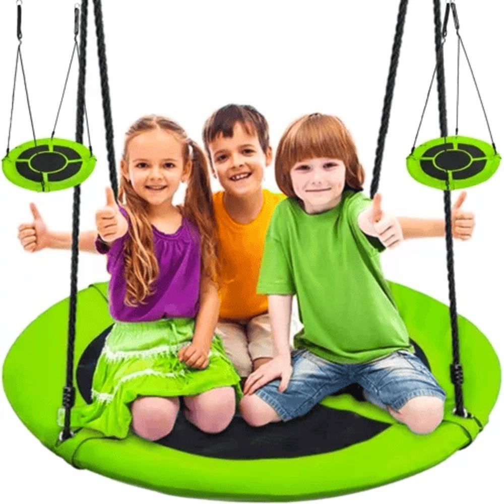 Zahradní houpačka čapí hnízdo 100 cm, 150 kg zelená