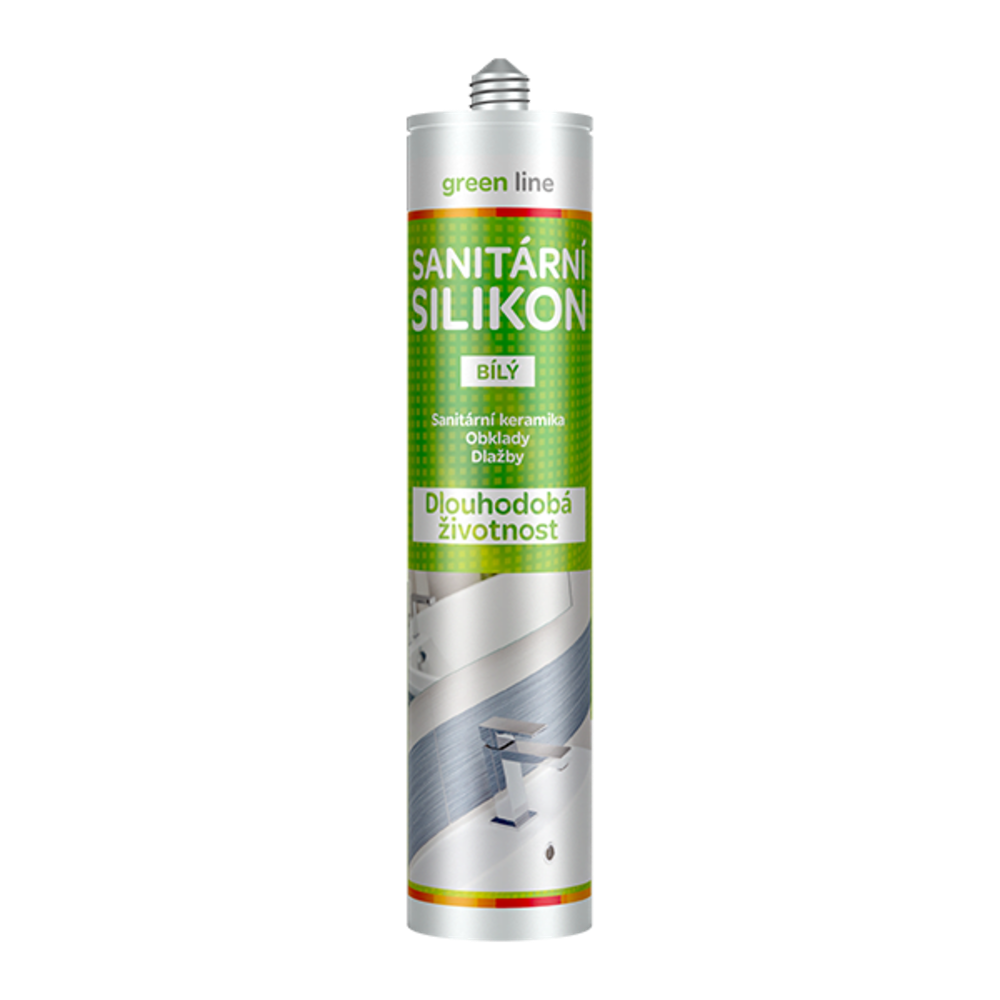 Sanitární silikon, kartuše, 280ml, bílá