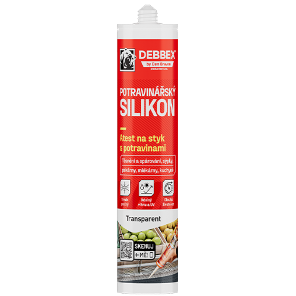 Potravinářský silikon - kartuše, 280 ml, transparent