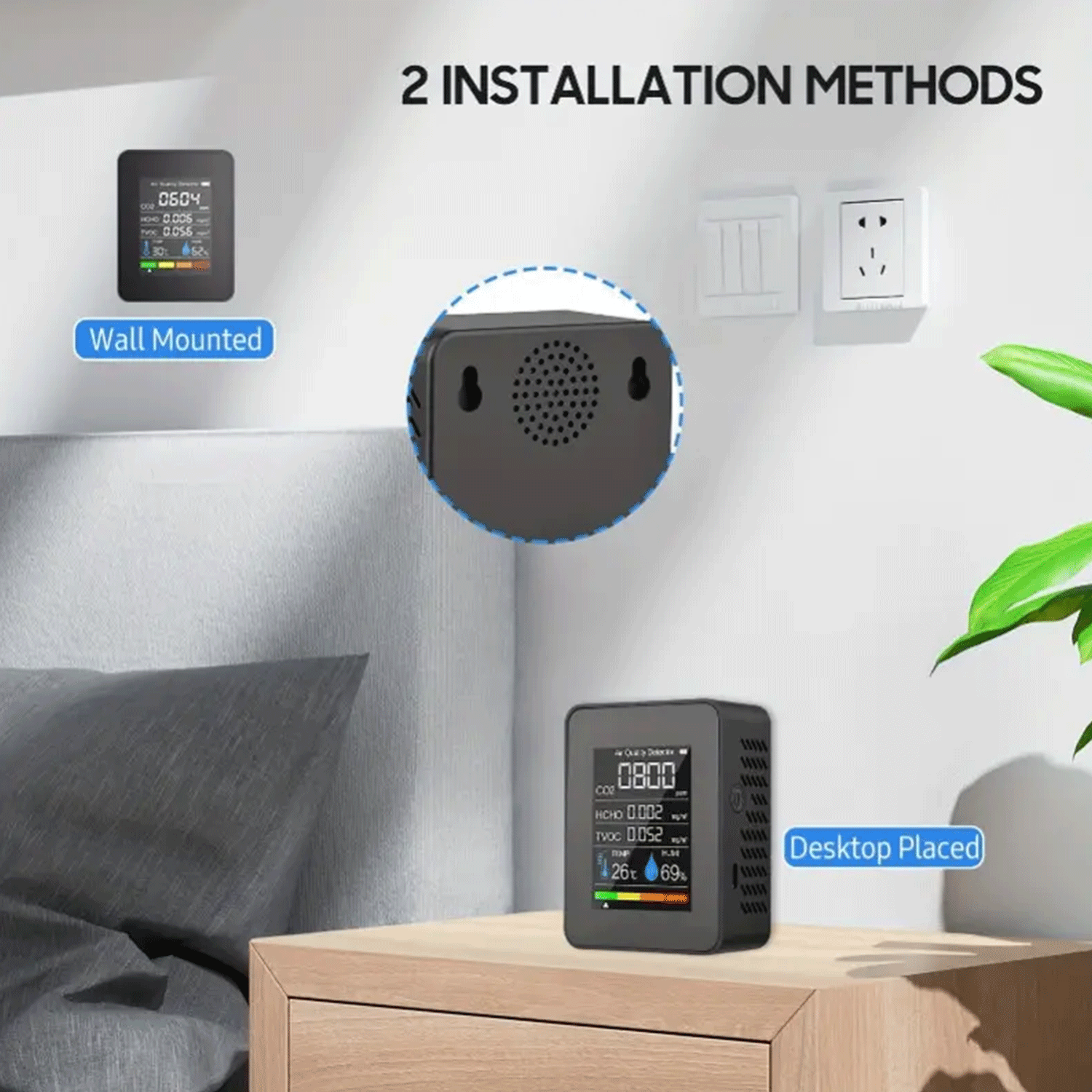 Detektor kvality vzduchu CO₂ 5v1 přenosný - Obrázek 7