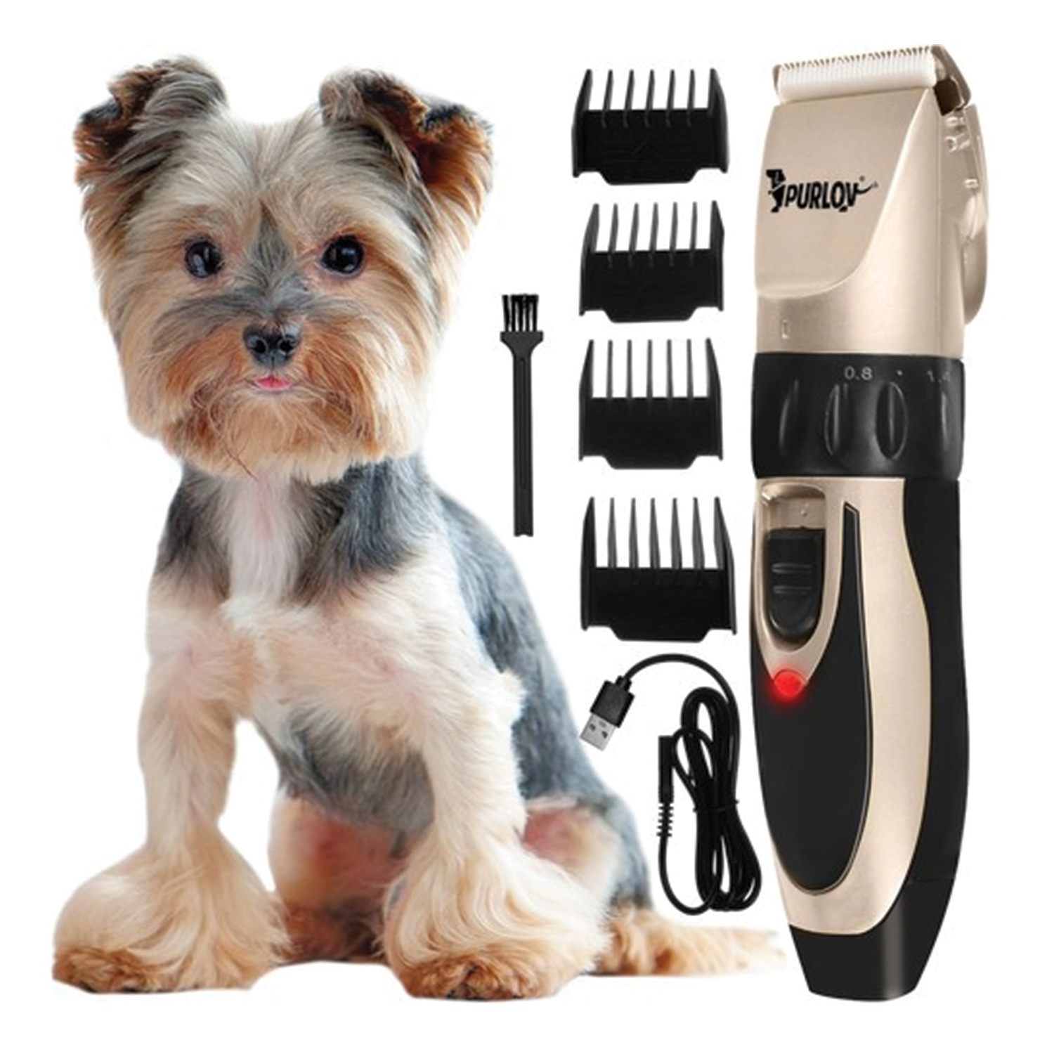 Stříhací strojek pro úpravu srsti