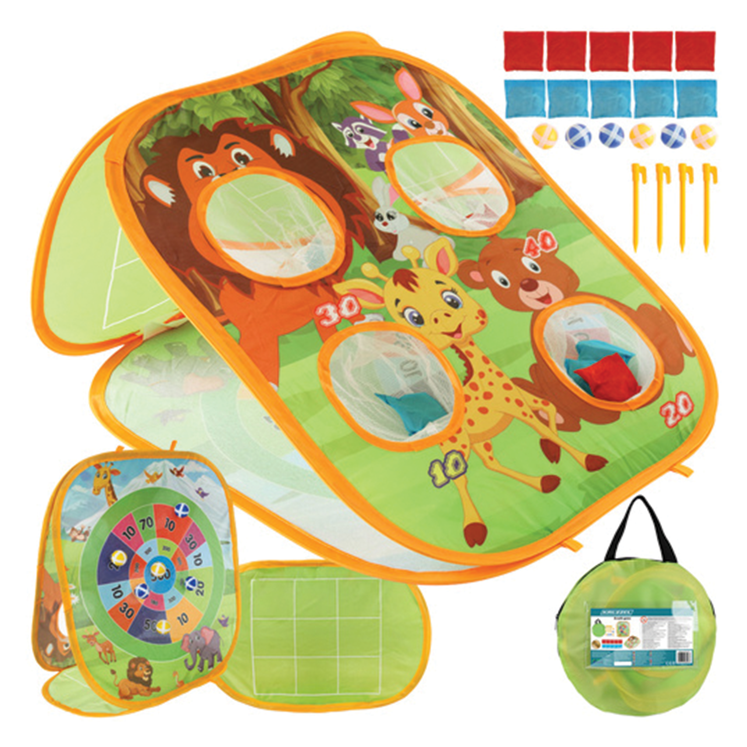 Sportovní herní set Hod míčkem 3v1